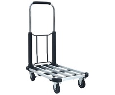 Sulankstomas transportavimo vežimėlis, sidabrinis, aliuminis