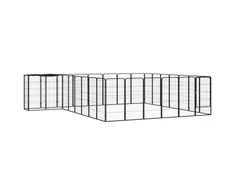 Šunų aptvaras, 30 segmentų, juodas, 50x100cm, plienas