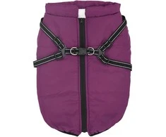 Šunų kailis su diržais, atsparus vandeniui, violetinis, 3XL