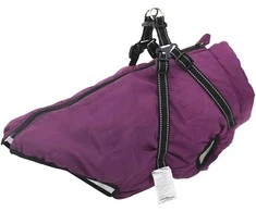 Šunų kailis su diržais, atsparus vandeniui, violetinis, 5XL