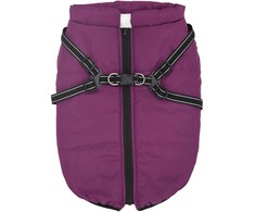Šunų kailis su diržais, atsparus vandeniui, violetinis, 6XL