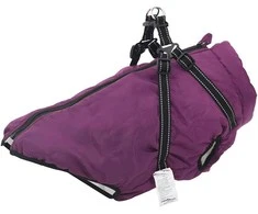 Šunų kailis su diržais, atsparus vandeniui, violetinis, 3XL