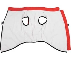 Šunų kailis su diržais, atsparus vandeniui, raudonas, 4XL