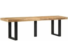 Suoliukas, 160cm, neapdorotos mango medienos masyvas ir plienas