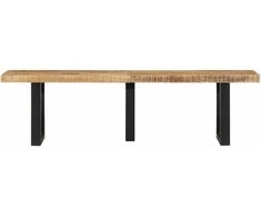 Suoliukas, 160cm, neapdorotos mango medienos masyvas ir plienas