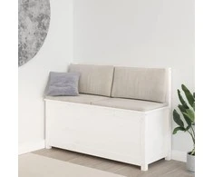 Suoliukas, baltas, 110x41x76,5cm, pušies medienos masyvas