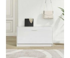 Suoliukas batams, baltas, 80x24x45cm, mediena, blizgus