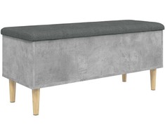 Suoliukas-daiktadėžė, betono, 102x42x46cm, apdirbta mediena