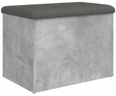 Suoliukas-daiktadėžė, betono, 62x42x45cm, apdirbta mediena