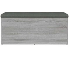 Suoliukas-daiktadėžė, pilkas, 102x42x45cm, apdirbta mediena