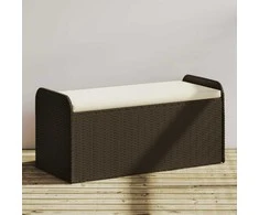 Suoliukas-daiktadėžė, rudas, 115x51x52cm, poliratanas