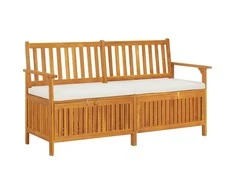 Suoliukas-daiktadėžė su palvėle, 148cm, akacijos mediena