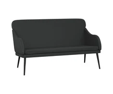 Sofa Suoliukas, juodos spalvos, 110x76x80cm, dirbtinė oda