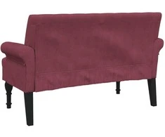 Suoliukas su atlošu, raudonojo vyno, 120x62x75,5cm, audinys