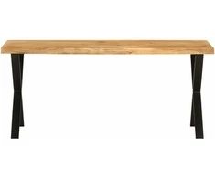 Suoliukas su gyvu kraštu, 105cm, akacijos medienos masyvas