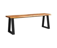 Suoliukas su gyvu kraštu, 140cm, akacijos medienos masyvas