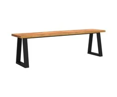 Suoliukas su gyvu kraštu, 160cm, akacijos medienos masyvas