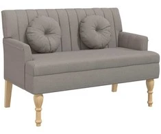 Suoliukas su pagalvėlėmis, taupe, 113x64,5x75,5cm, audinys