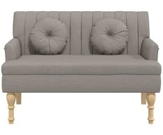 Suoliukas su pagalvėlėmis, taupe, 113x64,5x75,5cm, audinys