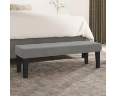Suoliukas, šviesiai pilkos spalvos, 100x30x30cm, aksomas