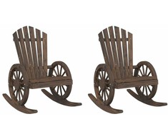 Supama adirondack kėdės, 2vnt., eglės medienos masyvas