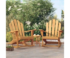 Supamos sodo adirondack kėdės, 2vnt., 79x100x103cm, tikmedis