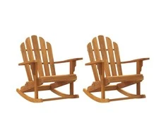 Supamos sodo adirondack kėdės, 2vnt., 79x100x103cm, tikmedis