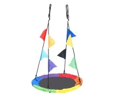 Sūpynės su vėliavėlėmis, vaivorykštės spalvų, 100cm