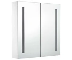 Veidrodinė vonios spintelė su LED apšvietimu, 60x14x62cm