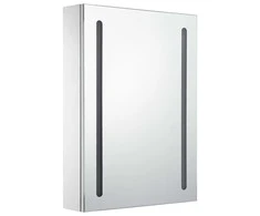 Veidrodinė vonios spintelė su LED apšvietimu, 50x13x70cm