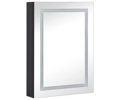 Veidrodinė vonios spintelė su LED apšvietimu, 50x13x70cm