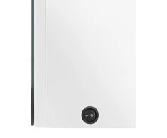 Veidrodinė vonios spintelė su LED apšvietimu, balta, 50x13x70cm