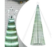 LED Kalėdų eglutė 1028 LEDs Šalta Balta 403 cm