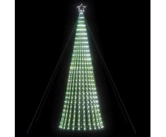 LED Kalėdų eglutė 1028 LEDs Šalta Balta 403 cm