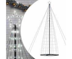LED Kalėdų eglutė 1534 LEDs Šaltai Balta 500 cm