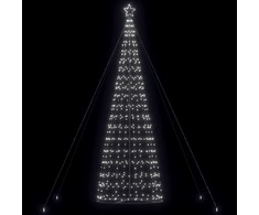 LED Kalėdų eglutė 1534 LEDs Šaltai Balta 500 cm