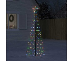 Šviečianti Kalėdų eglutė, 180cm, 220 spalvotų LED, kūgio formos