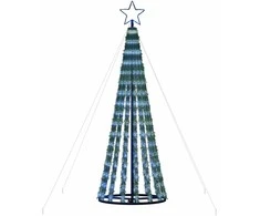 Šviečianti Kalėdų eglutė, 180cm, 275 mėlynos LED, kūgio formos