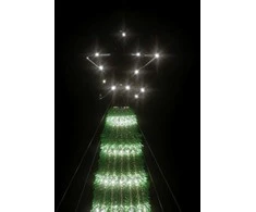 Šviečianti Kalėdų eglutė, 180cm, 275 šaltos LED, kūgio formos