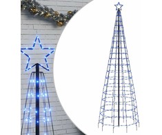 Šviečianti Kalėdų eglutė, 300cm, 570 mėlynų LED, kūgio formos