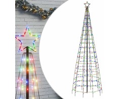 Šviečianti Kalėdų eglutė, 300cm, 570 spalvotų LED, kūgio formos
