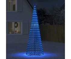 Šviečianti Kalėdų eglutė, 300cm, 688 mėlynos LED, kūgio formos