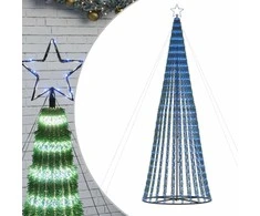 Šviečianti Kalėdų eglutė, 300cm, 688 mėlynos LED, kūgio formos