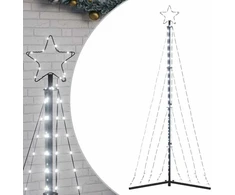 LED Kalėdų eglutė 339 LED Šalta Balta 187 cm