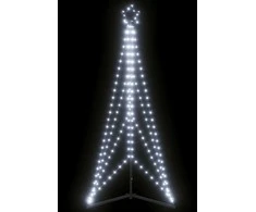 LED Kalėdų eglutė 363 LEDs Šalta Balta 182 cm