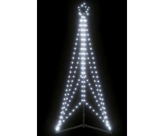 LED Kalėdų eglutė 363 LEDs Šalta Balta 182 cm