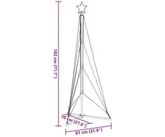 LED Kalėdų eglutė 363 LEDs Šilta Balta 182 cm