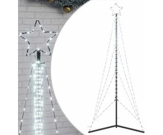 LED Kalėdų eglutė 483 LED Šalta Balta 240 cm