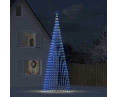 Šviečianti Kalėdų eglutė, 500cm, 1544 mėlynos LED, kūgio formos