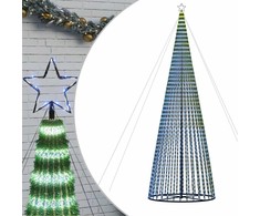 Šviečianti Kalėdų eglutė, 500cm, 1544 mėlynos LED, kūgio formos